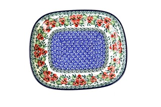 159 Bunzlau Rechthoekige schaal 2537X 159 Schotel rechthoek 22,5x19cm